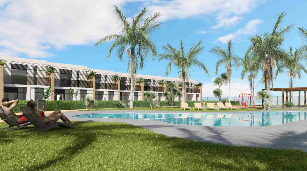 Piscinas de la Promoción H55, en Aljaraque Huelva de Grupo Jamsa