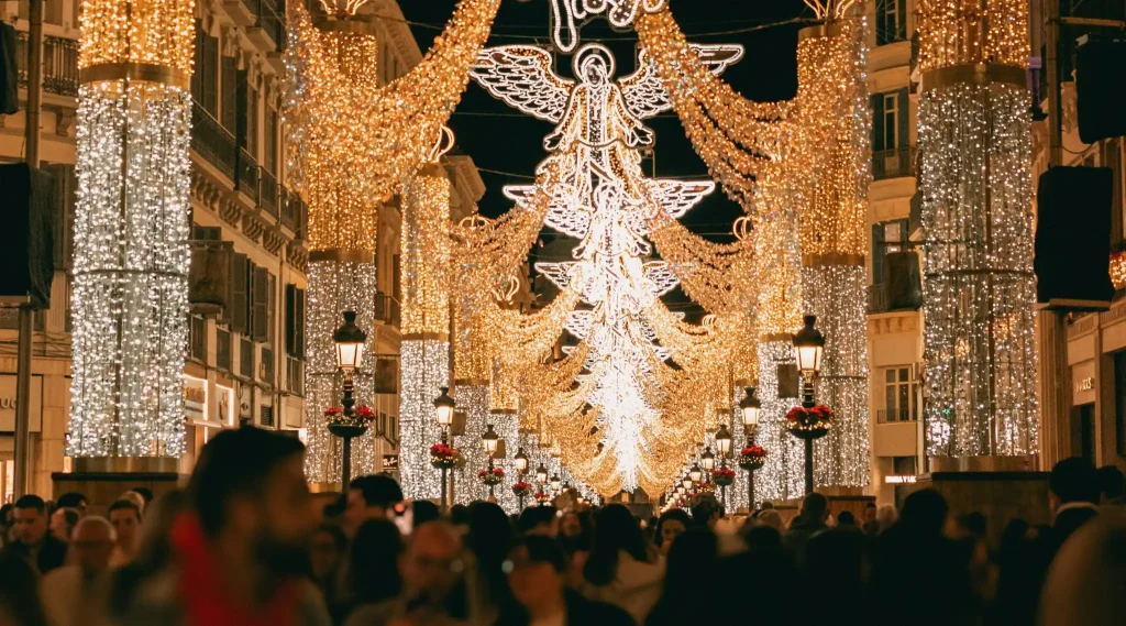 Disfruta de la navidad en Málaga | Calle Larios decorada con luces navideñas